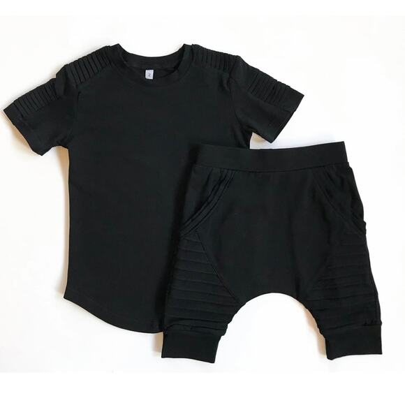 Posh Kiddos Black Biker Shorts Size 12 Months - Picture 2 of 5